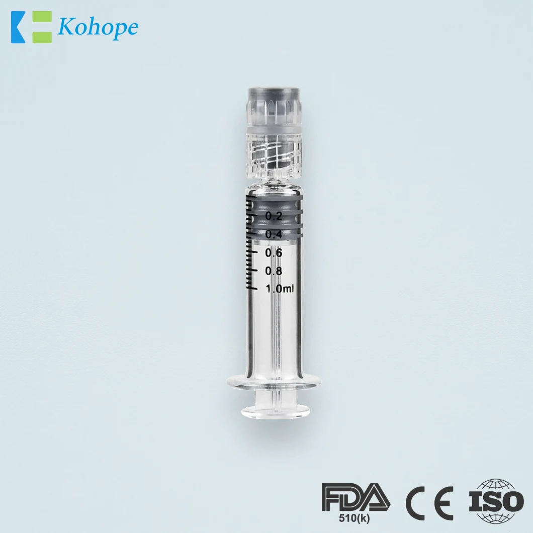 High Quality 1ml/3ml/5ml/10ml/20ml Plastic/Glass OEM China Sterile Medical Supply Surgical Prefilled Flush Syringe