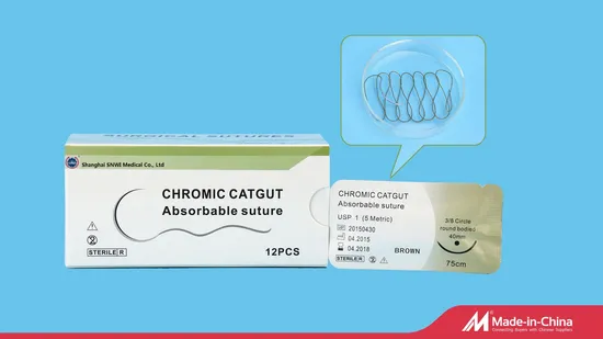 뜨거운 판매 일회용 의료 용품, 병원 사용을 위한 바늘이 있는 멸균 수술 봉합사