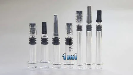 1ml 2.25ml 3ml 5ml 의료 주입 또는 화장품 미리 채울 수 있는 일회용 유리 주사기